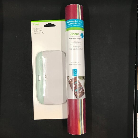 NEW Cricut Premium Removable Matte Vinyl and XL Scraper bundle.  Craft, art - Picture 1 of 10